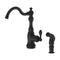 Autograph Edition Rembrandt Single Handle Kitchen Faucet And Side Sprayer In Matte Black