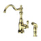 Autograph Edition Rembrandt Single Handle Kitchen Faucet And Side Sprayer In Polished Gold