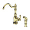 Autograph Edition Rembrandt Single Handle Kitchen Faucet And Side Sprayer In Polished Gold