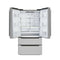 22.5 Cu. ft. French Door Refrigerator, Deep Freezer, 4 Door Stainless-Steel Fridge