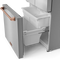 30 Inch 17.5 Cu Ft French Door Counter Depth Refrigerator With Ice Maker In Stainless Steel/rose Gold Gordon Ramsay Series