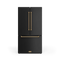 36 Inch 20.3 Cu Ft French Door Counter Depth Refrigerator With Ice Maker In Black/bronze Gordon Ramsay Series