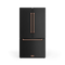 36 Inch 20.3 Cu Ft French Door Counter Depth Refrigerator With Ice Maker In Black/rose Gold Gordon Ramsay Series