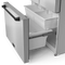 36 Inch 20.3 Cu Ft French Door Counter Depth Refrigerator With Ice Maker In Stainless Steel/black Gordon Ramsay Series