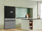 Bespoke 23 cu. ft. Counter Depth 4-Door French Door Refrigerator with AI Home & AI Vision Inside in Charcoal Glass and Stainless Steel