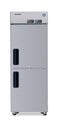Refrigerator and Freezer, Single Section Dual Temp Upright, Half Stainless Doors with Lock