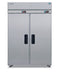 Refrigerator and Freezer, Two Section Dual Temp Upright, Full Stainless Doors with Lock
