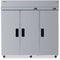 Refrigerator and Freezer, Three Section Dual Temp Upright, Full Stainless Doors with Lock