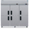 Refrigerator and Freezer, Three Section Dual Temp Upright, Half Stainless Doors with Lock