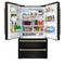 Autograph Edition 36 In. 22.5 Cu. Ft. Counter-depth French Door Refrigerator With Ice Maker In Fingerprint-resistant Black Stainless Steel And Champagne Bronze Traditional Handles