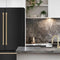 Autograph Edition 36 In. 22.5 Cu. Ft. Counter-depth French Door Refrigerator With Ice Maker In Fingerprint-resistant Black Stainless Steel And Champagne Bronze Traditional Handles