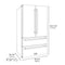 Autograph Edition 36 In. 22.5 Cu. Ft. Counter-depth French Door Refrigerator With Ice Maker In Fingerprint-resistant Black Stainless Steel And Champagne Bronze Modern Handles
