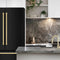 Autograph Edition 36 In. 22.5 Cu. Ft. Counter-depth French Door Refrigerator With Ice Maker In Fingerprint-resistant Black Stainless Steel With Polished Gold Traditional Handles