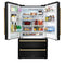 Autograph Edition 36 In. 22.5 Cu. Ft. Counter-depth French Door Refrigerator With Ice Maker In Fingerprint-resistant Black Stainless Steel With Polished Gold Traditional Handles
