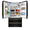 Autograph Edition 36 In. 22.5 Cu. Ft. Counter-depth French Door Refrigerator With Ice Maker In Fingerprint-resistant Black Stainless Steel And Polished Gold Helix Handles