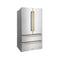 Autograph Edition 36 In. 22.5 Cu. Ft. Counter-depth French Door Refrigerator With Ice Maker In Fingerprint-resistant Stainless Steel With Champagne Bronze Traditional Handles