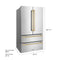 Autograph Edition 36 In. 22.5 Cu. Ft. Counter-depth French Door Refrigerator With Ice Maker In Fingerprint-resistant Stainless Steel With Champagne Bronze Traditional Handles