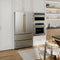 Autograph Edition 36 In. 22.5 Cu. Ft. Counter-depth French Door Refrigerator With Ice Maker In Fingerprint-resistant Stainless Steel With Champagne Bronze Traditional Handles