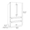 Autograph Edition 36 In. 22.5 Cu. Ft. Counter-depth French Door Refrigerator With Ice Maker In Fingerprint-resistant Stainless Steel With Champagne Bronze Traditional Handles