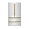 Autograph Edition 36 In. 22.5 Cu. Ft. Counter-depth French Door Refrigerator With Ice Maker In Fingerprint-resistant Stainless Steel With Champagne Bronze Traditional Handles