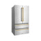 Autograph Edition 36 In. 22.5 Cu. Ft. Counter-depth French Door Refrigerator With Ice Maker In Fingerprint-resistant Stainless Steel With Champagne Bronze Traditional Handles