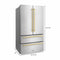 Autograph Edition 36 In. 22.5 Cu. Ft. Counter-depth French Door Refrigerator With Ice Maker In Fingerprint-resistant Stainless Steel With Champagne Bronze Modern Handles