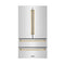 Autograph Edition 36 In. 22.5 Cu. Ft. Counter-depth French Door Refrigerator With Ice Maker In Fingerprint-resistant Stainless Steel With Polished Gold Traditional Handles