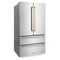 Autograph Edition 36 In. 22.5 Cu. Ft. Counter-depth French Door Refrigerator With Ice Maker In Fingerprint-resistant Stainless Steel With Polished Gold Traditional Handles