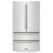 Autograph Edition 36 In. 22.5 Cu. Ft. Counter-depth French Door Refrigerator With Ice Maker In Fingerprint-resistant Stainless Steel With Polished Gold Traditional Handles