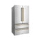 Autograph Edition 36 In. 22.5 Cu. Ft. Counter-depth French Door Refrigerator With Ice Maker In Fingerprint-resistant Stainless Steel And Polished Gold Helix Handles