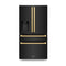 Autograph Edition 36 In. 21.6 Cu. Ft. Counter-depth French Door Refrigerator With Water And Ice Dispenser In Fingerprint-resistant Black Stainless Steel With Polished Gold Modern Handles