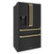 Autograph Edition 36 In. 21.6 Cu. Ft. Counter-depth French Door Refrigerator With Water And Ice Dispenser In Fingerprint-resistant Black Stainless Steel With Polished Gold Traditional Handles