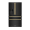 Autograph Edition 36 In. 21.6 Cu. Ft. Counter-depth French Door Refrigerator With Water And Ice Dispenser In Fingerprint-resistant Black Stainless Steel With Polished Gold Traditional Handles