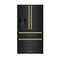 Autograph Edition 36 In. 21.6 Cu. Ft. Counter-depth French Door Refrigerator With Water And Ice Dispenser In Fingerprint-resistant Black Stainless Steel With Polished Gold Traditional Handles