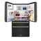 Autograph Edition 36 In. 21.6 Cu. Ft. Counter-depth French Door Refrigerator With Water And Ice Dispenser In Fingerprint-resistant Black Stainless Steel With Polished Gold Traditional Handles