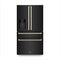 Autograph Edition 36 In. 21.6 Cu. Ft. Counter-depth French Door Refrigerator With Water And Ice Dispenser In Fingerprint-resistant Black Stainless Steel With Polished Gold Traditional Handles
