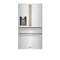Autograph Edition 36 In. 21.6 Cu. Ft. Counter-depth French Door Refrigerator With Water And Ice Dispenser In Fingerprint-resistant Stainless Steel With Champagne Bronze Traditional Handles