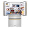 Autograph Edition 36 In. 21.6 Cu. Ft. Counter-depth French Door Refrigerator With Water And Ice Dispenser In Fingerprint-resistant Stainless Steel With Champagne Bronze Traditional Handles