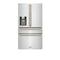 Autograph Edition 36 In. 21.6 Cu. Ft. Counter-depth French Door Refrigerator With Water And Ice Dispenser In Fingerprint-resistant Stainless Steel With Champagne Bronze Traditional Handles
