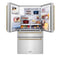 Autograph Edition 36 In. 21.6 Cu. Ft. Counter-depth French Door Refrigerator With Water And Ice Dispenser In Fingerprint-resistant Stainless Steel With Champagne Bronze Traditional Handles