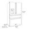 ZLINE Autograph Edition 36 in. 21.6 cu. ft. Counter-Depth French Door Refrigerator with Water and Ice Dispenser in Fingerprint-Resistant Stainless Steel with Matte Black Modern Handles (RFMZ-W-36-FMB)