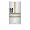 Autograph Edition 36 In. 21.6 Cu. Ft. Counter-depth French Door Refrigerator With Water And Ice Dispenser In Fingerprint-resistant Stainless Steel With Polished Gold Traditional Handles