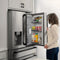 Autograph Edition 36 In. 21.6 Cu. Ft. Counter-depth French Door Refrigerator With Water And Ice Dispenser In Fingerprint-resistant Stainless Steel With Matte Black Traditional Handles