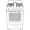 24" Front-control Free-standing Gas Range With Large Window