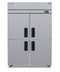 Refrigerator, Two Section Upright, Half Stainless Doors with Lock