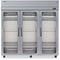 Refrigerator, Three Section Upright, Full Glass Doors with Lock