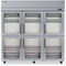 Refrigerator, Three Section Upright, Stainless Doors with Lock