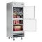 29 in. Commercial Stainless Steel Solid Half Door Reach-In Freezer 23 cu. ft