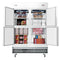 54 in. Commercial Stainless Steel Solid Half Door Reach-In Freezer, 47 cu. ft