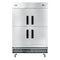 54 in. Commercial Stainless Steel Solid Half Door Reach-In Freezer, 47 cu. ft